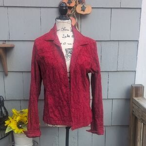 Coldwater Creek Elegant Crimson Blazer